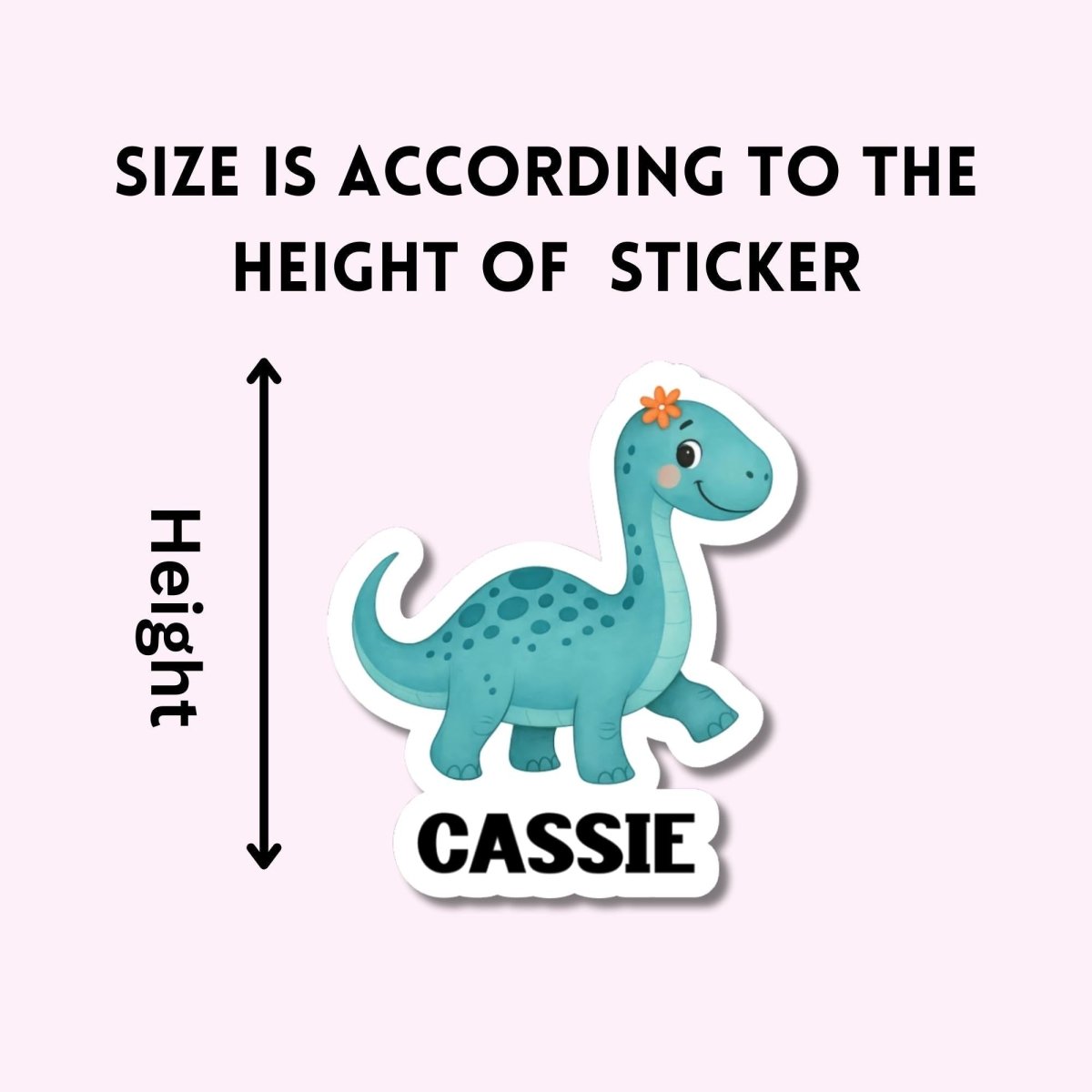 Custom Dinosaur Name Sticker β Personalized Dino Stickers for Kids - KWL Creations