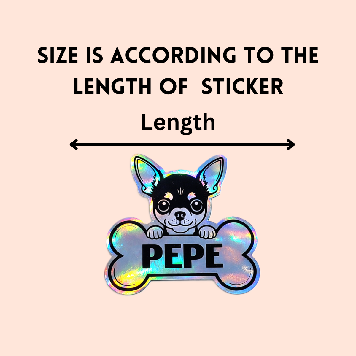 Custom Dog Name Sticker | Personalized Holographic Pet Decal - KWL Creations