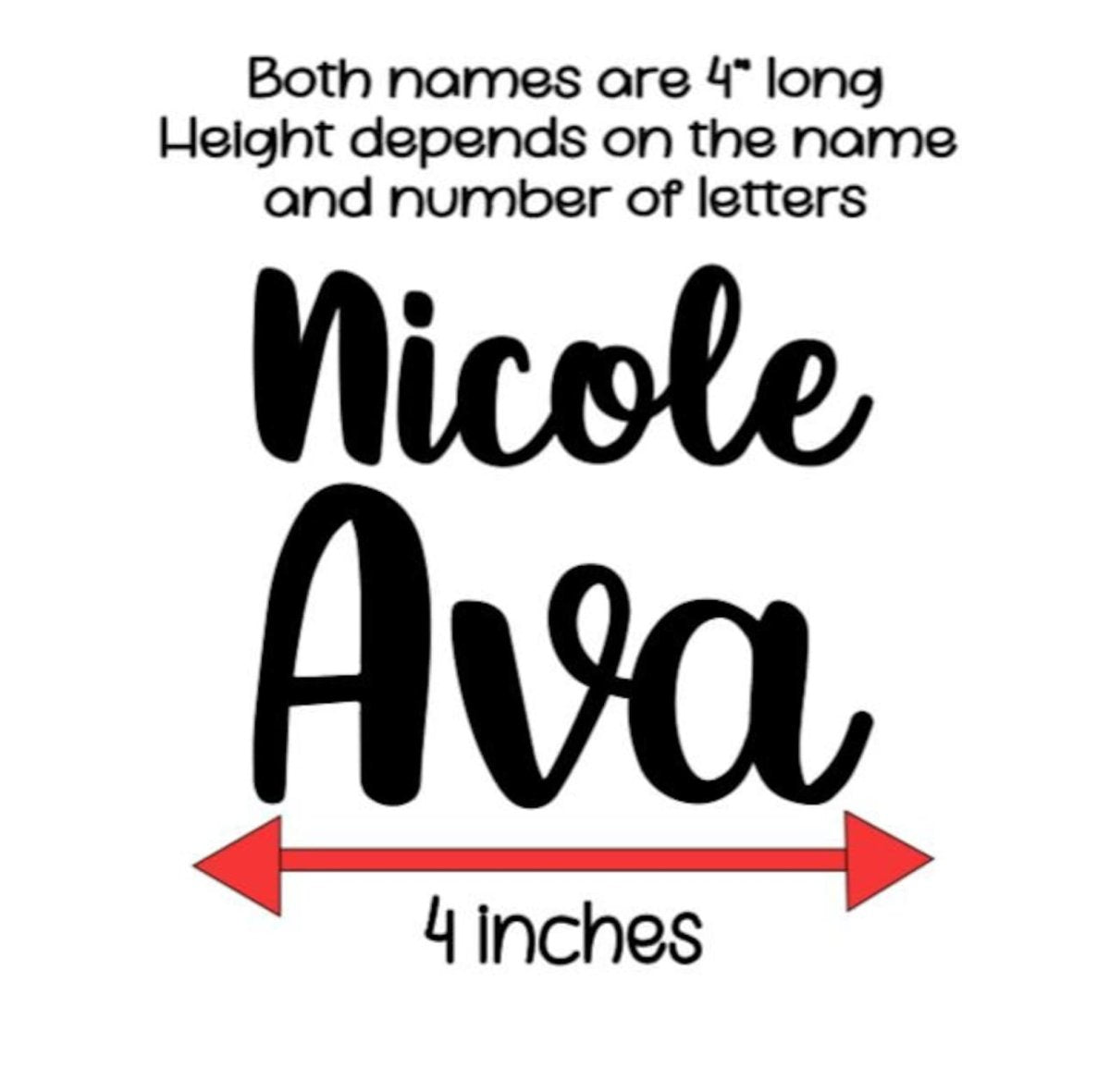Holographic Custom Name Sticker, Cursive Font - KWL Creations