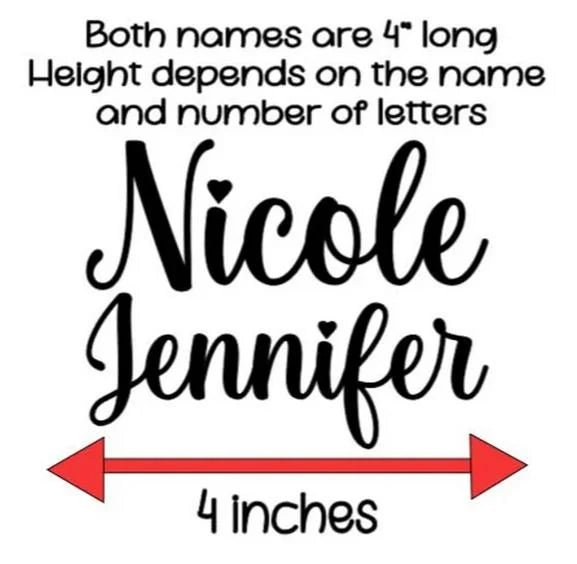 Holographic Name Decal: Custom Cursive Script Text Sticker - KWL Creations