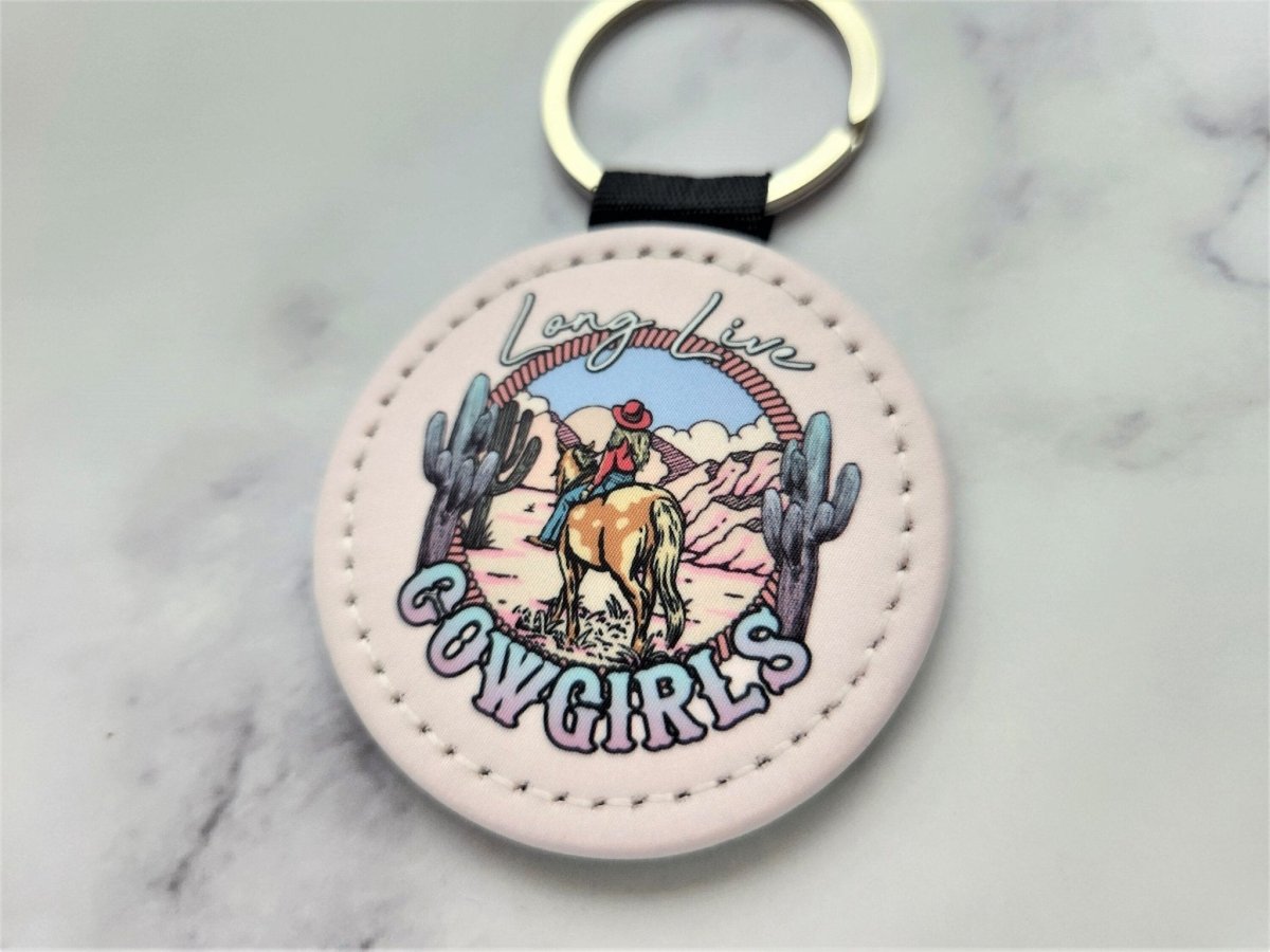 Pastel Long Live Cowgirls Keychain - KWL Creations