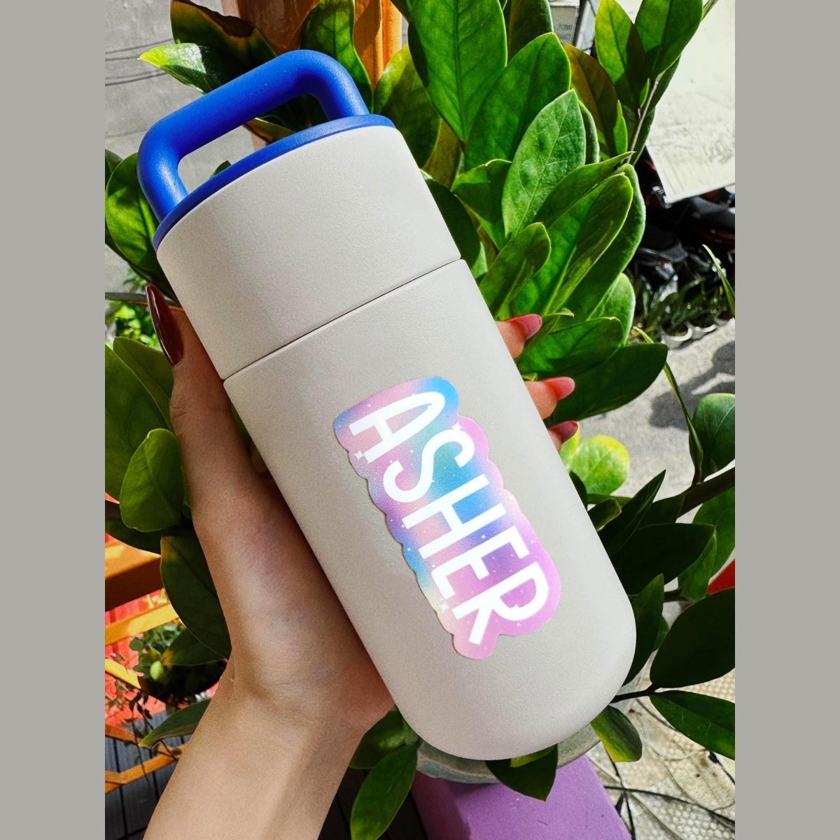 Personalized Galaxy Pastel Gradient Name Sticker - KWL Creations