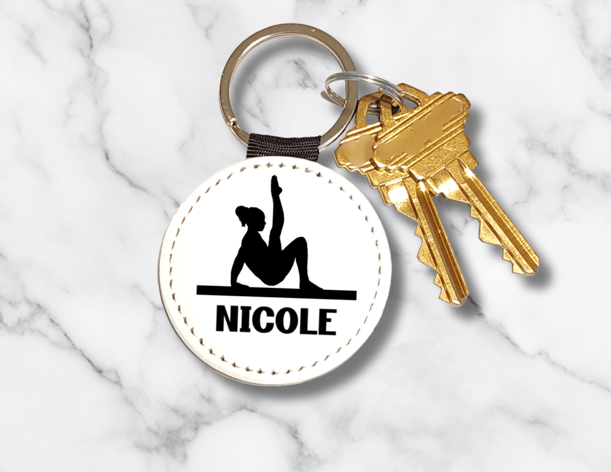Personalized Gymnastics Keychain: Custom Name & Pose - KWL Creations