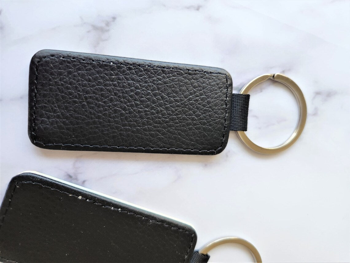 Personalized Mom Keychain – Monogram Name Keychain – Vegan Leather Mother’s Day Gift - KWL Creations