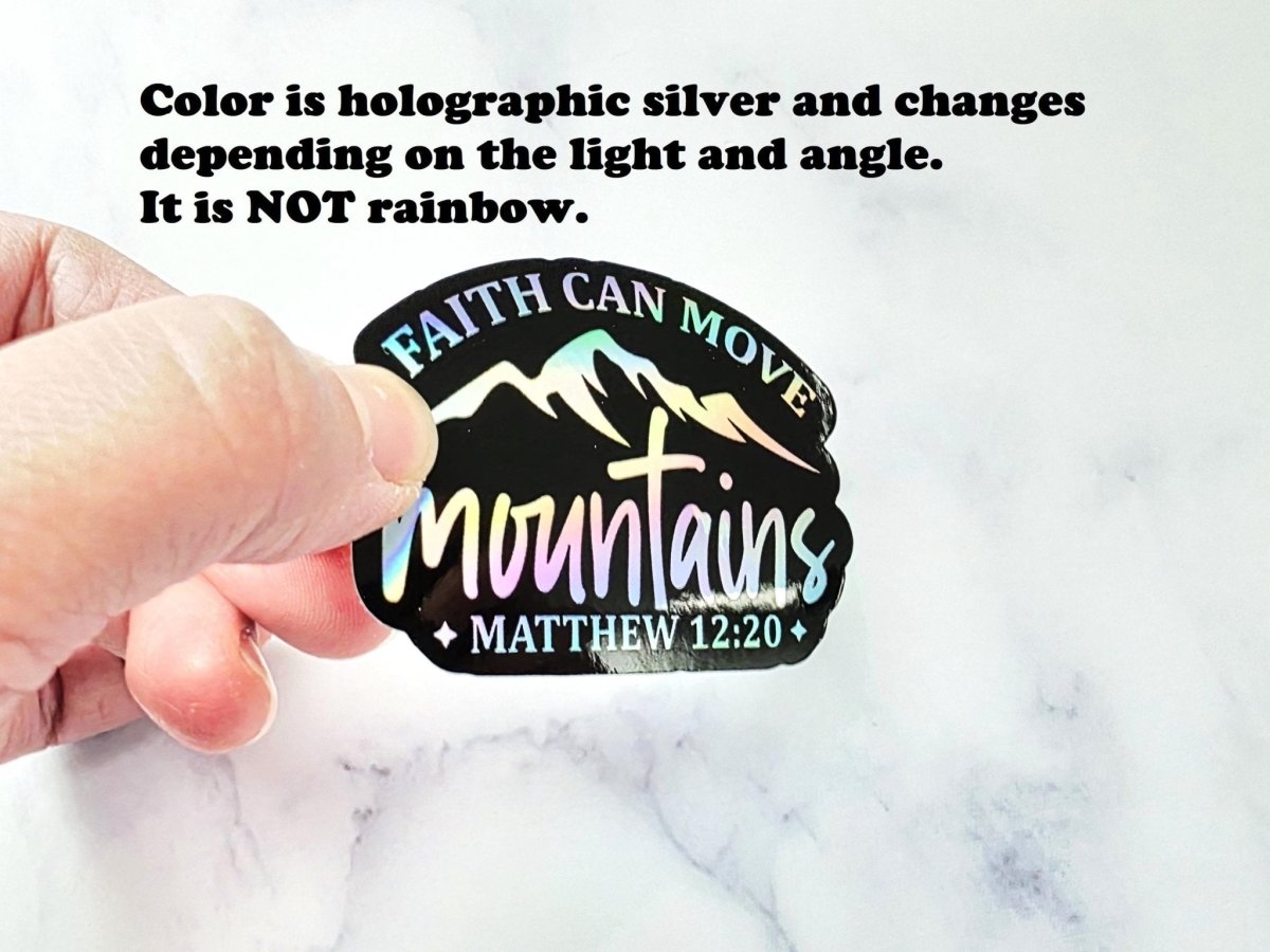 Set of 6 Holographic Christian Stickers - Bible Verse Stickers - KWL Creations