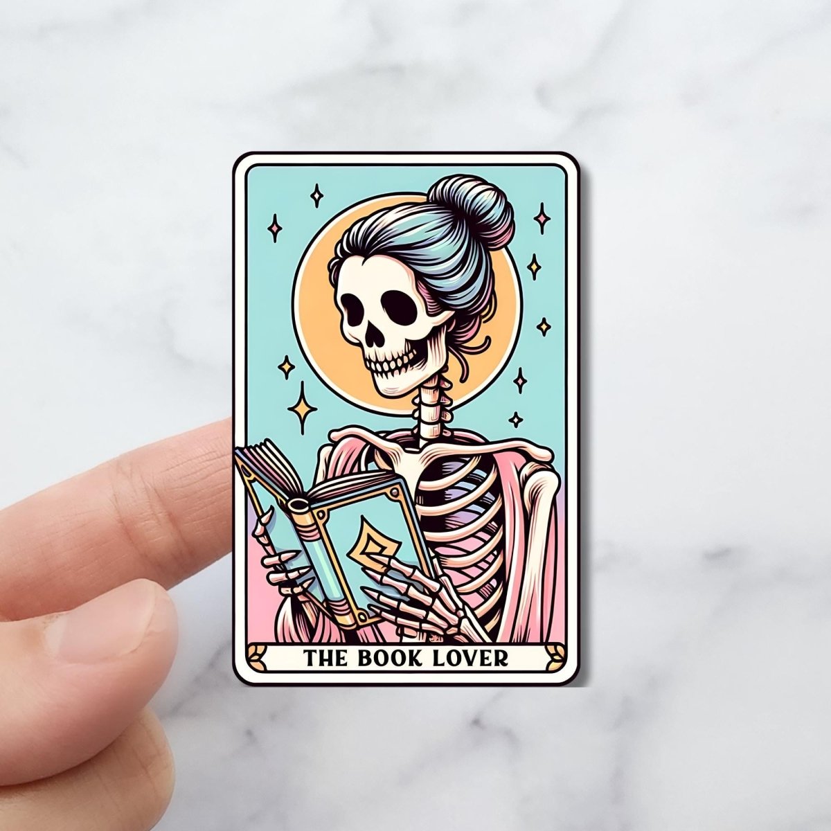 The Book Lover – Holographic Tarot Card Sticker - KWL Creations
