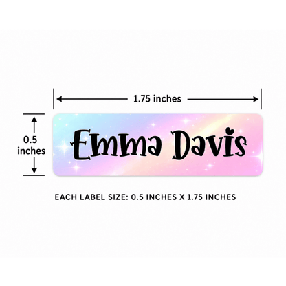 24 Kids Name Labels | Personalized School Labels | Custom Name Stickers | Multiple Fonts & Backgrounds - KWL Creations