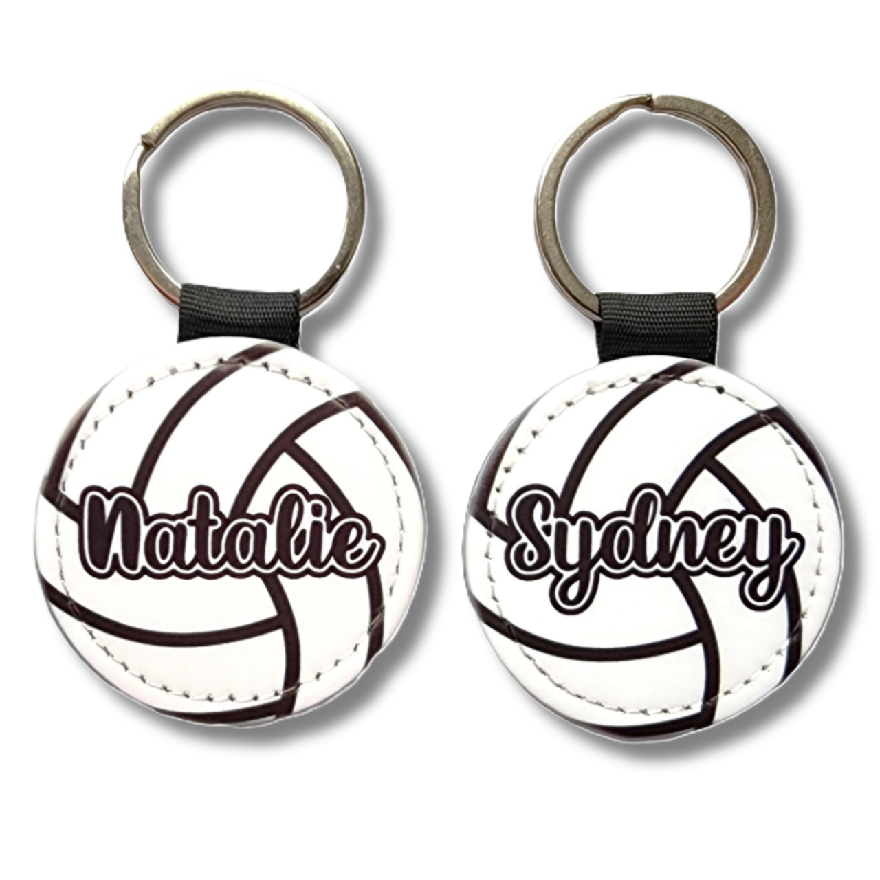 Personalized Volleyball Keychain – Custom Name Bag Tag