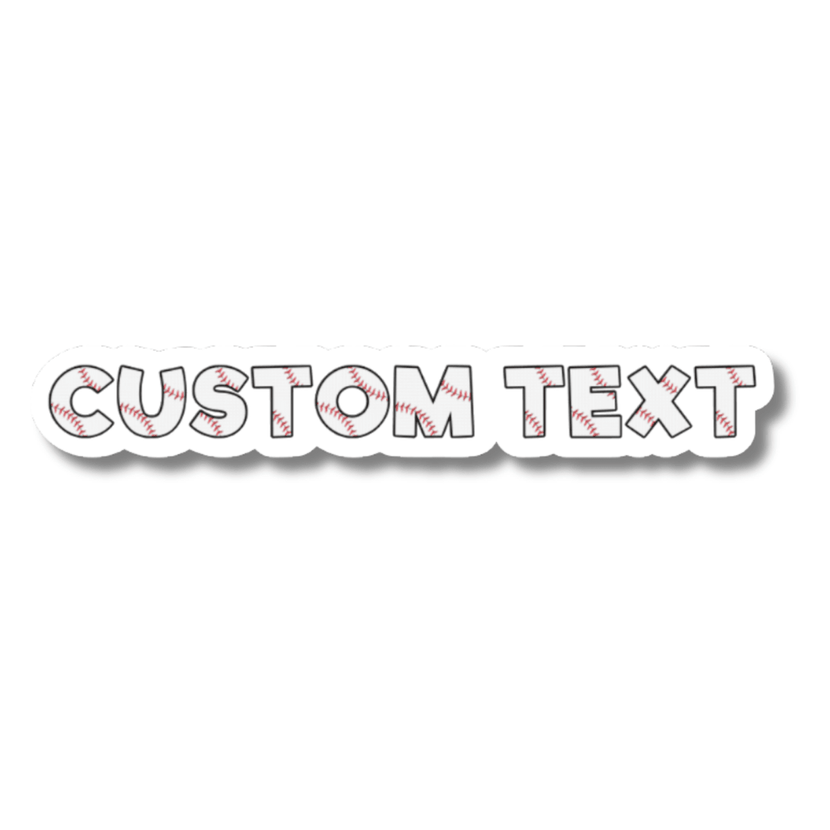 Baseball Block Letters Holographic Custom Name Sticker - KWL Creations
