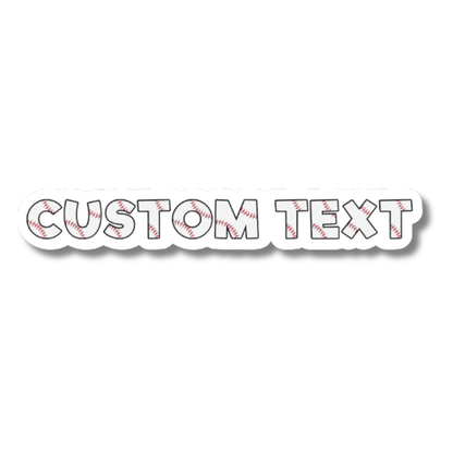 Baseball Block Letters Holographic Custom Name Sticker - KWL Creations