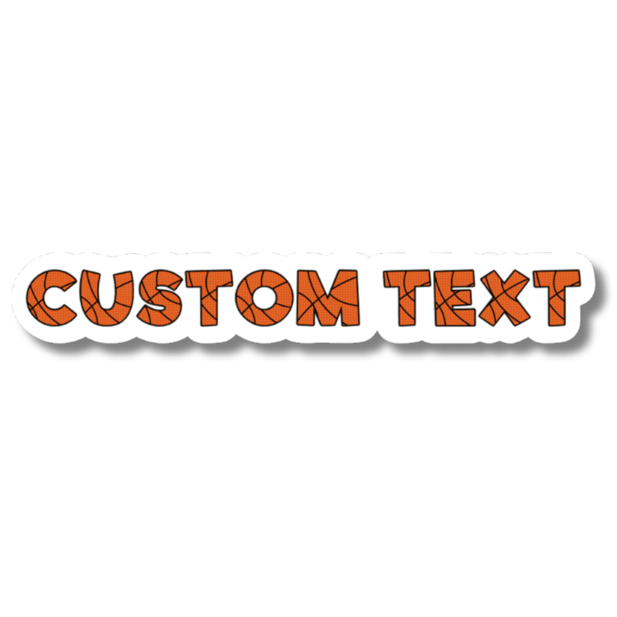 Basketball Block Letters Holographic Custom Name Sticker - KWL Creations