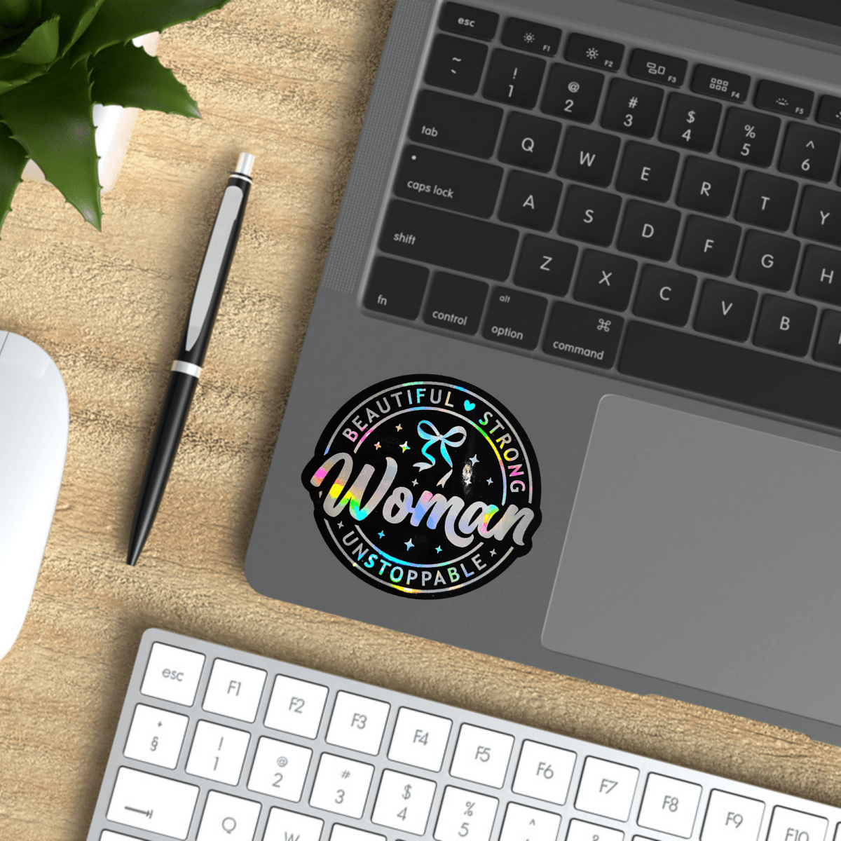 Beautiful Strong Woman Sticker, Inspirational Quote Sticker - KWL Creations