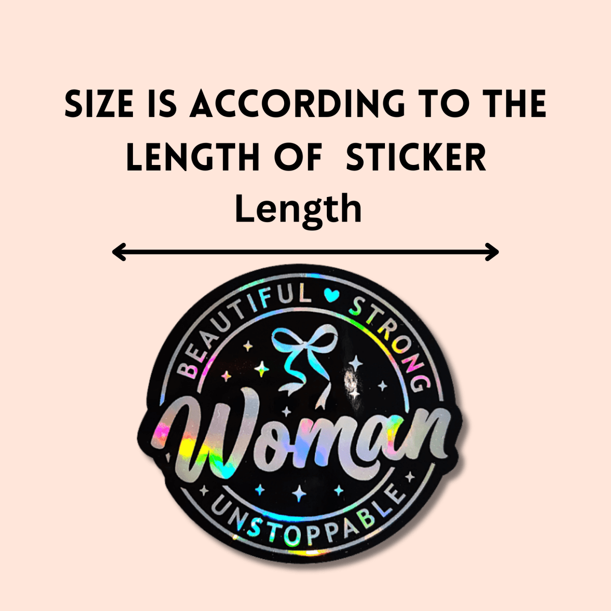 Beautiful Strong Woman Sticker, Inspirational Quote Sticker - KWL Creations