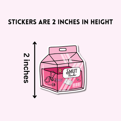 Bookish Milk Carton Stickers | Smut Reader, Romantasy Reader, Fantasy Romance, Historical Romance - KWL Creations