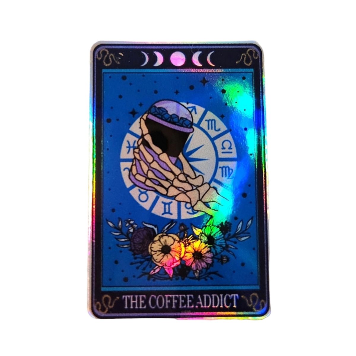 Coffee Addict Tarot Card Holographic Sticker - KWL Creations