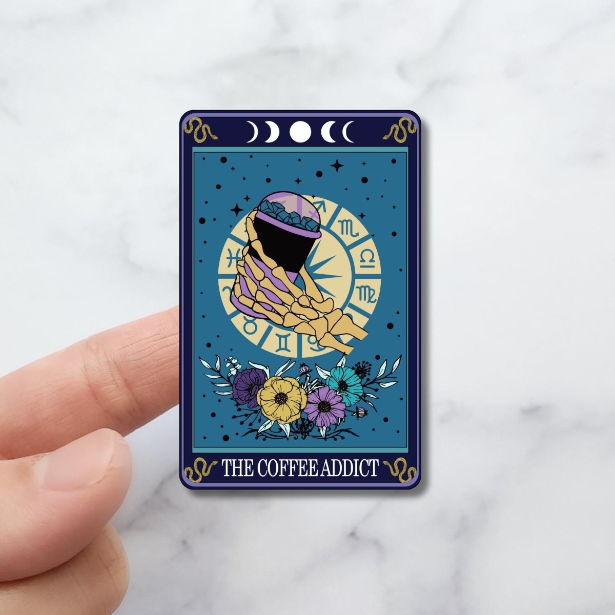 Coffee Addict Tarot Card Holographic Sticker - KWL Creations