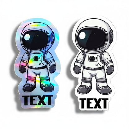 Custom Astronaut Name Sticker – Galaxy Themed Sticker for Kids - KWL Creations
