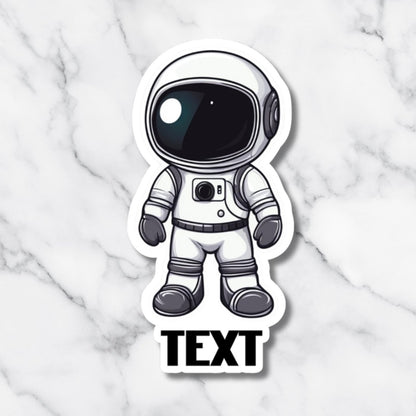 Custom Astronaut Name Sticker – Galaxy Themed Sticker for Kids - KWL Creations