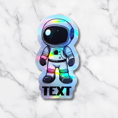Custom Astronaut Name Sticker – Galaxy Themed Sticker for Kids - KWL Creations