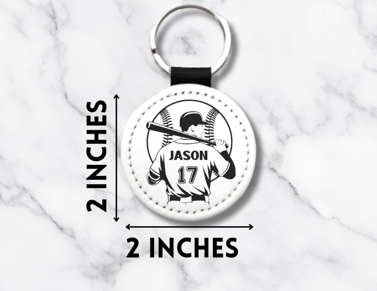 Custom Baseball Player Keychain – Personalized with Name & Team Number - KWL Creations