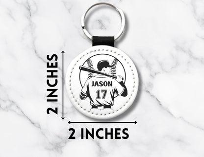 Custom Baseball Player Keychain – Personalized with Name & Team Number - KWL Creations