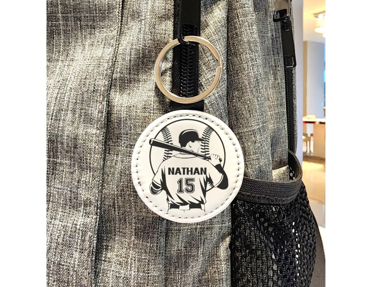 Custom Baseball Player Keychain – Personalized with Name & Team Number - KWL Creations