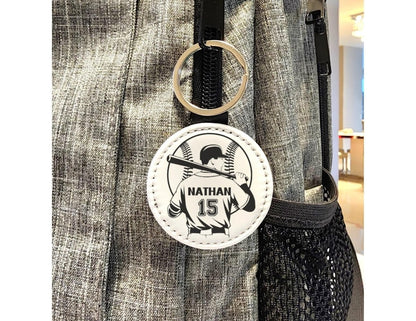 Custom Baseball Player Keychain – Personalized with Name & Team Number - KWL Creations