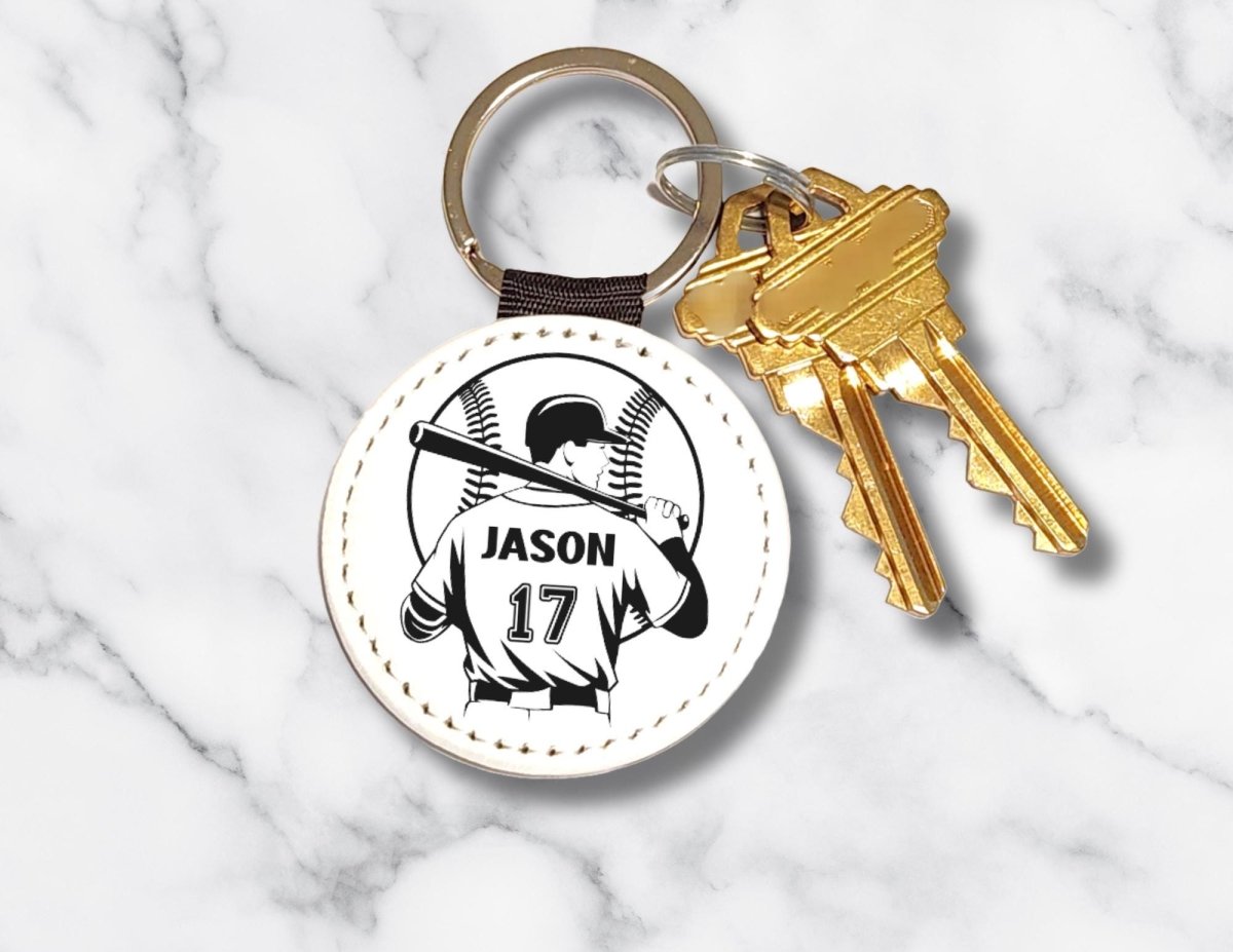 Custom Baseball Player Keychain – Personalized with Name & Team Number - KWL Creations