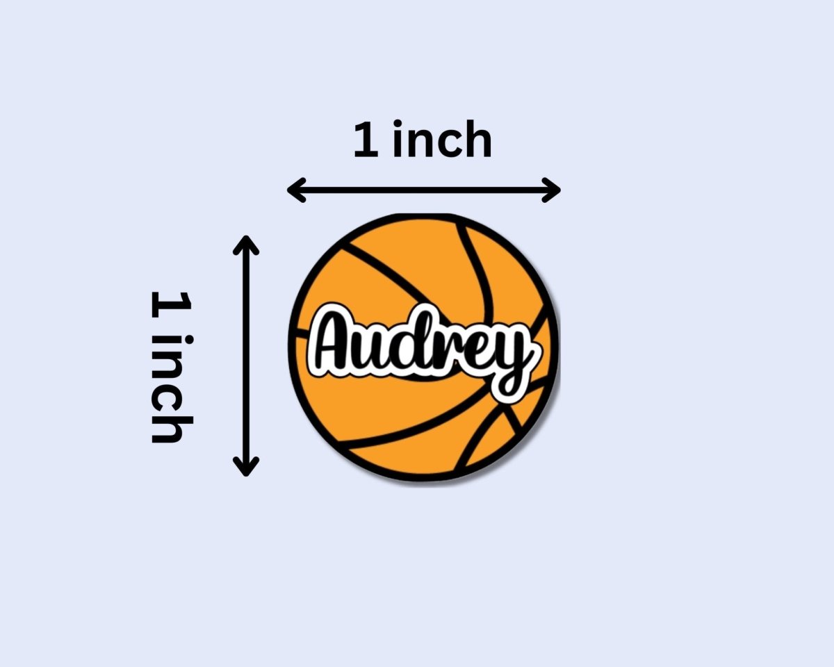 Custom Basketball Name Sticker Sheet – 18 Stickers Per Sheet - KWL Creations