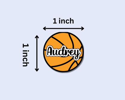 Custom Basketball Name Sticker Sheet – 18 Stickers Per Sheet - KWL Creations