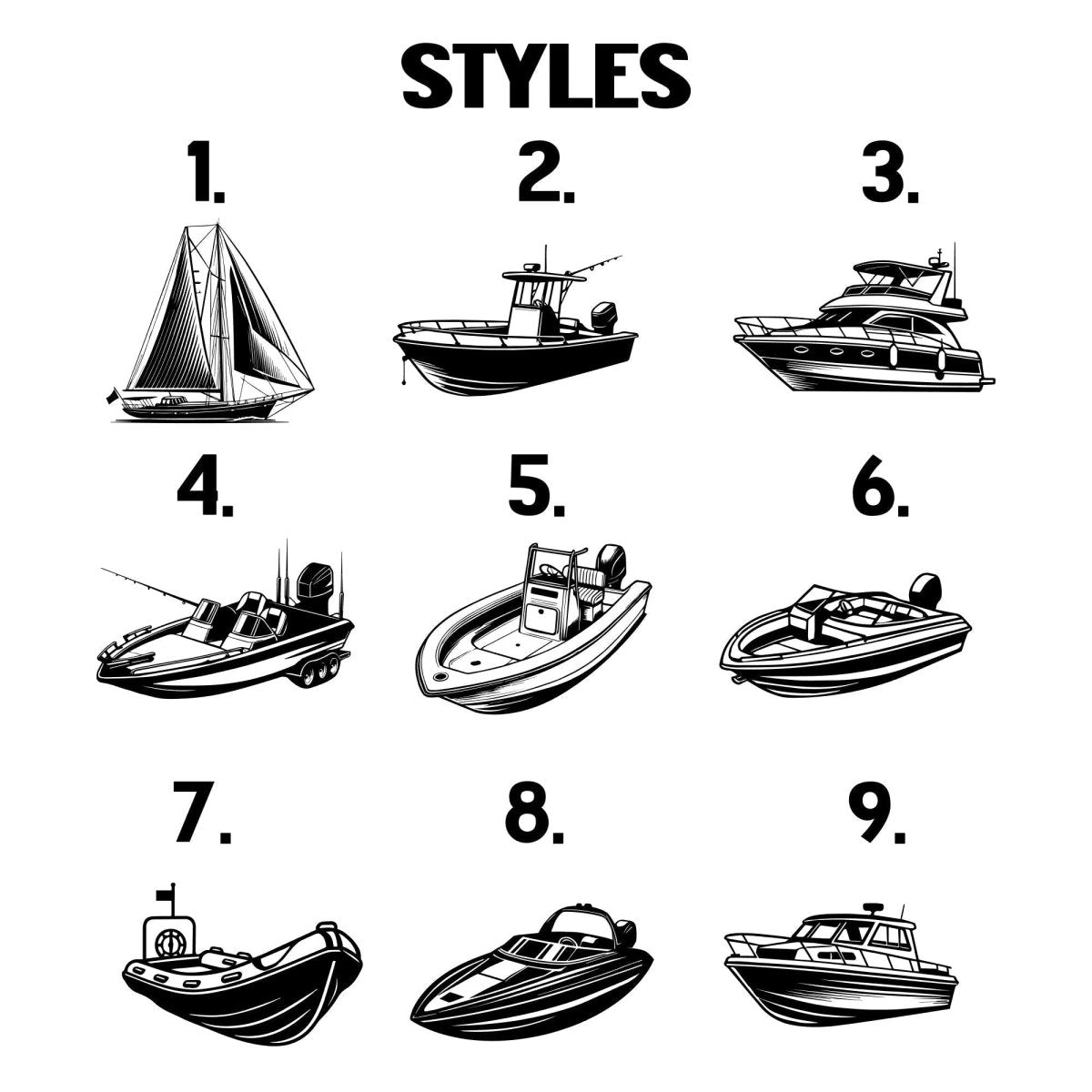 Custom Boat Keychain: Personalized Nautical Gift, 9 Styles - KWL Creations
