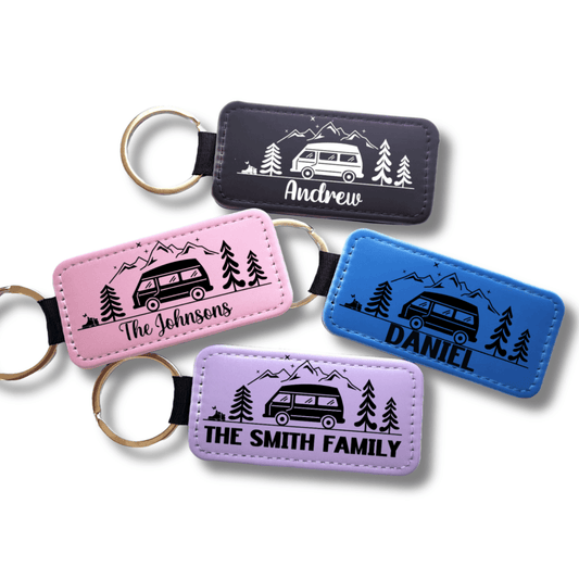 Custom Camper Van Keychain Travel Gift for Van Life Lovers, Campers - KWL Creations