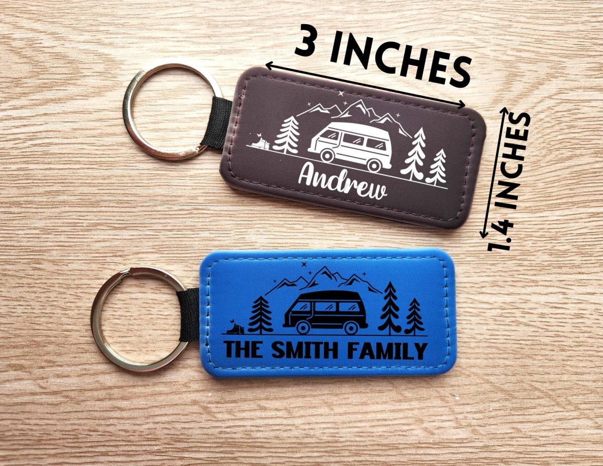 Custom Camper Van Keychain Travel Gift for Van Life Lovers, Campers - KWL Creations