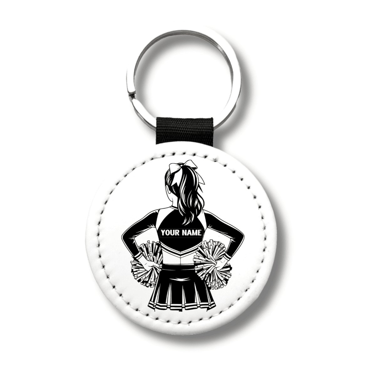 Custom Cheerleader Keychain – Personalized Name Pom Pom Design - KWL Creations