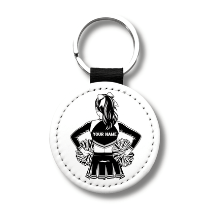 Custom Cheerleader Keychain – Personalized Name Pom Pom Design - KWL Creations