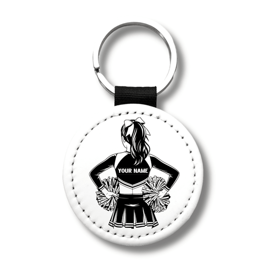 Custom Cheerleader Keychain – Personalized Name Pom Pom Design - KWL Creations