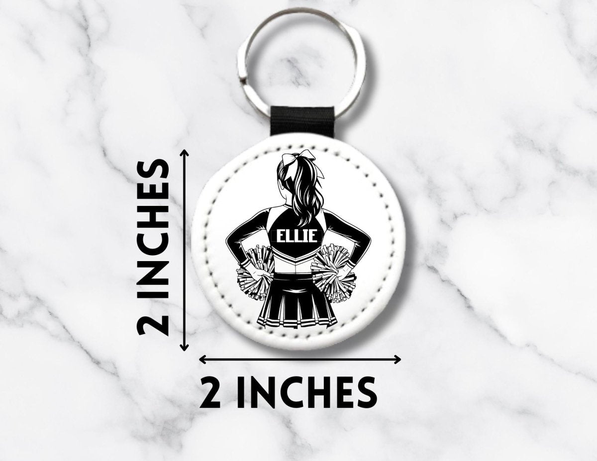 Custom Cheerleader Keychain – Personalized Name Pom Pom Design - KWL Creations
