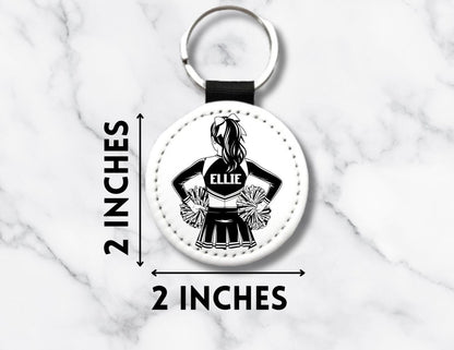 Custom Cheerleader Keychain – Personalized Name Pom Pom Design - KWL Creations