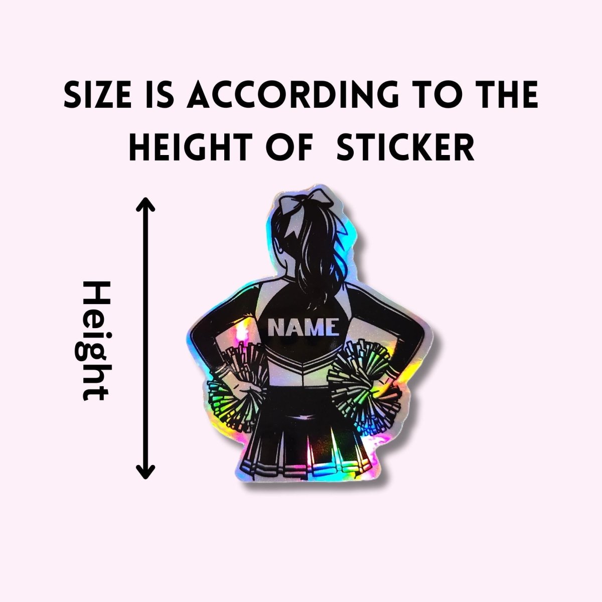 Custom Cheerleader Name Sticker – Cheer Squad Gift - KWL Creations