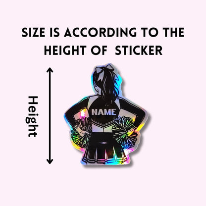 Custom Cheerleader Name Sticker – Cheer Squad Gift - KWL Creations