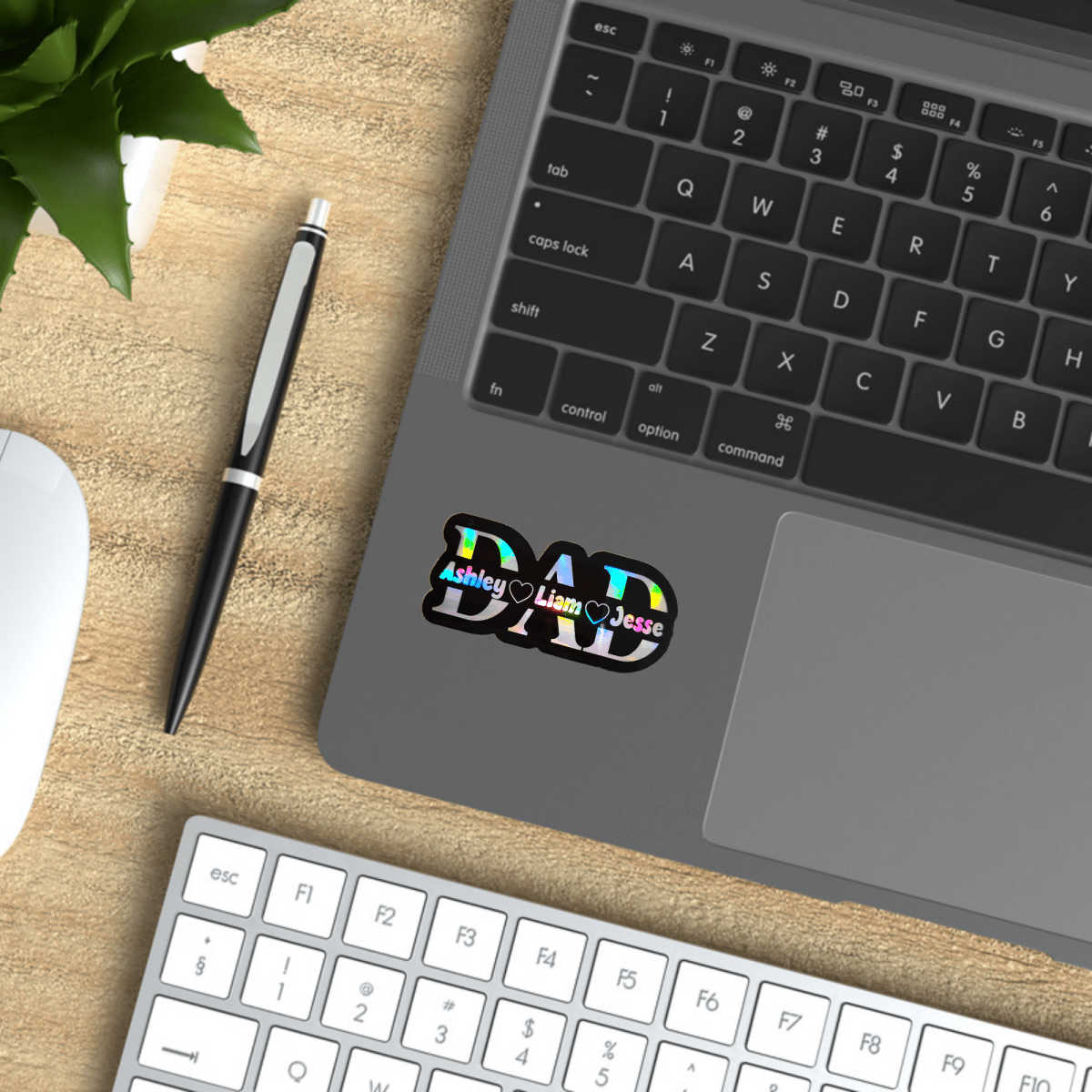 Custom Dad Name Sticker | Personalized Mom Sticker with Kids Names - KWL Creations