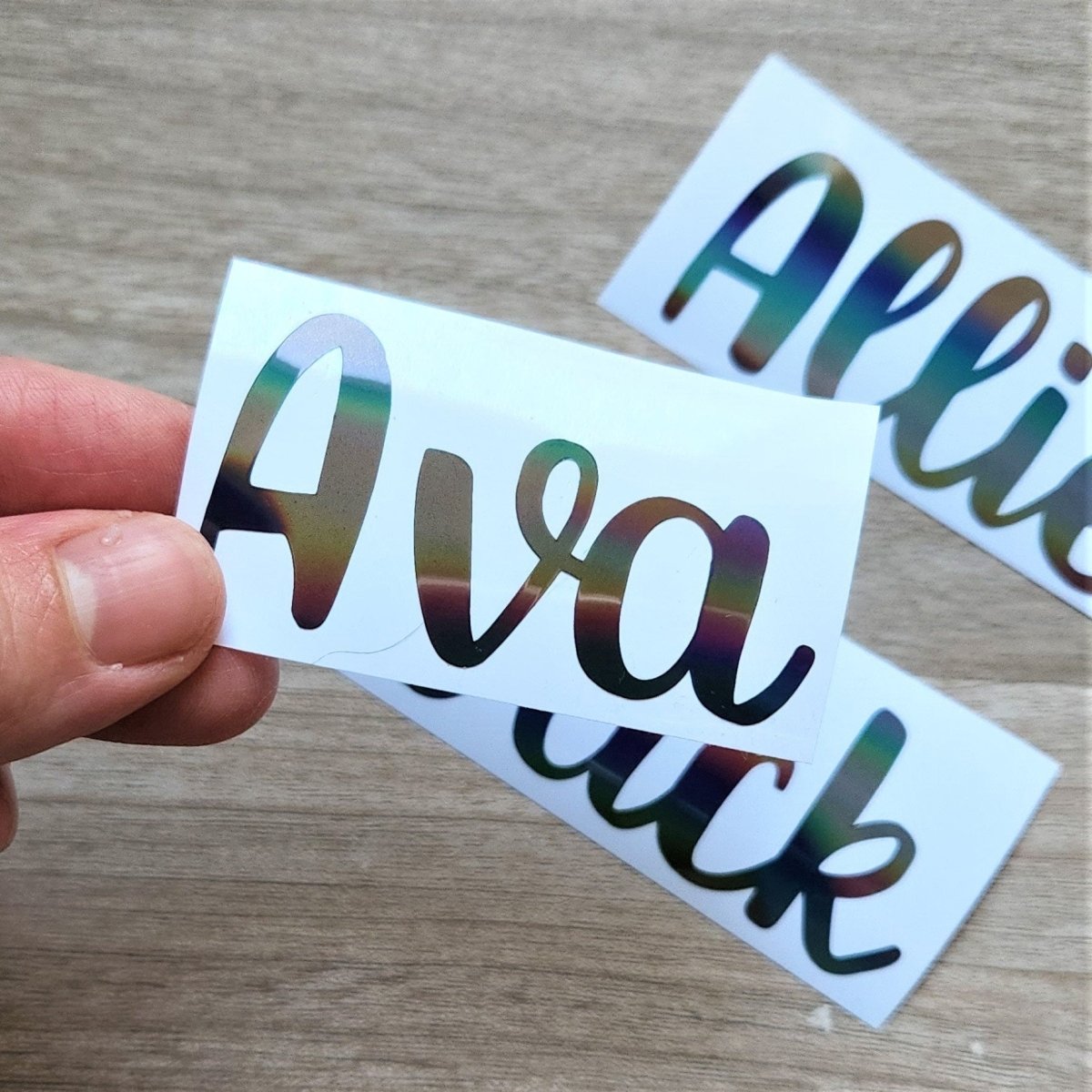 Custom Dark Holographic Name Decal - KWL Creations