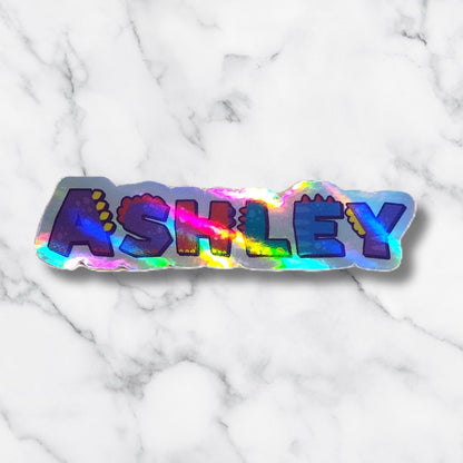 Custom Dinosaur Name Sticker: Fun Dino Font, School Supplies - KWL Creations