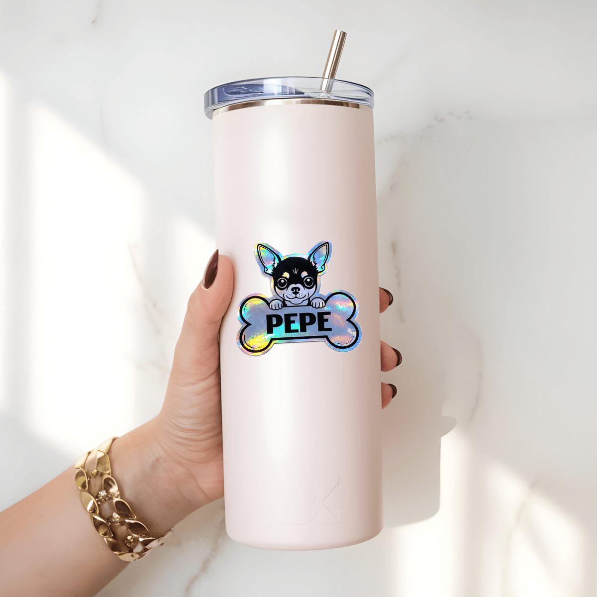 Custom Dog Name Sticker | Personalized Holographic Pet Decal - KWL Creations