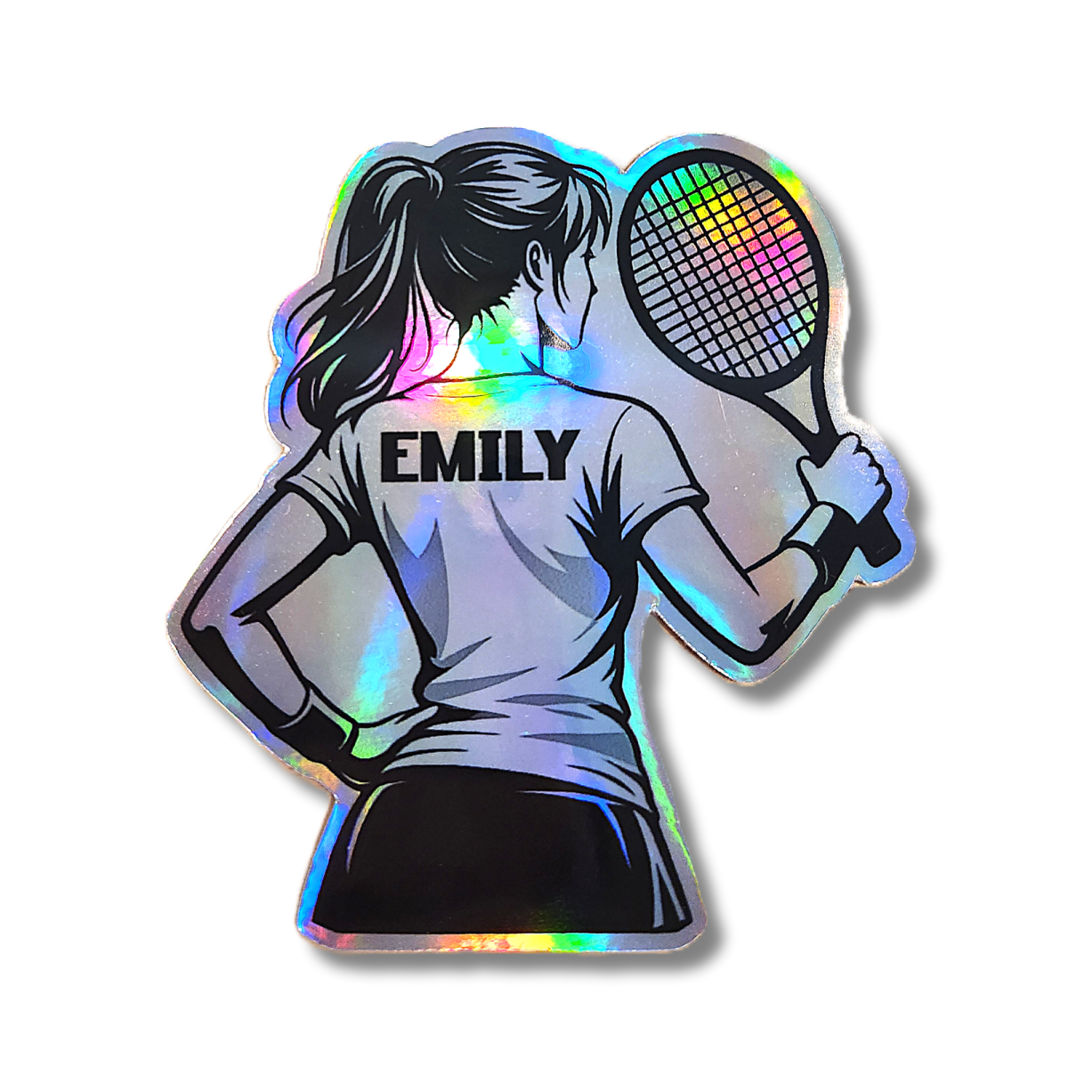 Custom Female Tennis Player Sticker - KWL Creations