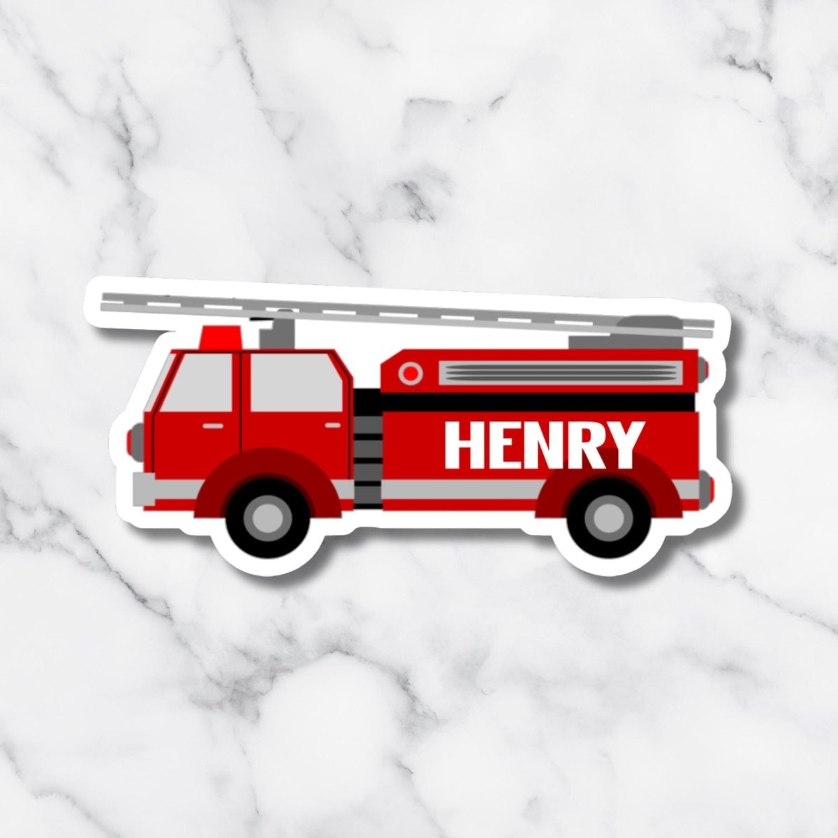 Custom Fire Truck Name Sticker – Fire Engine Sticker - KWL Creations