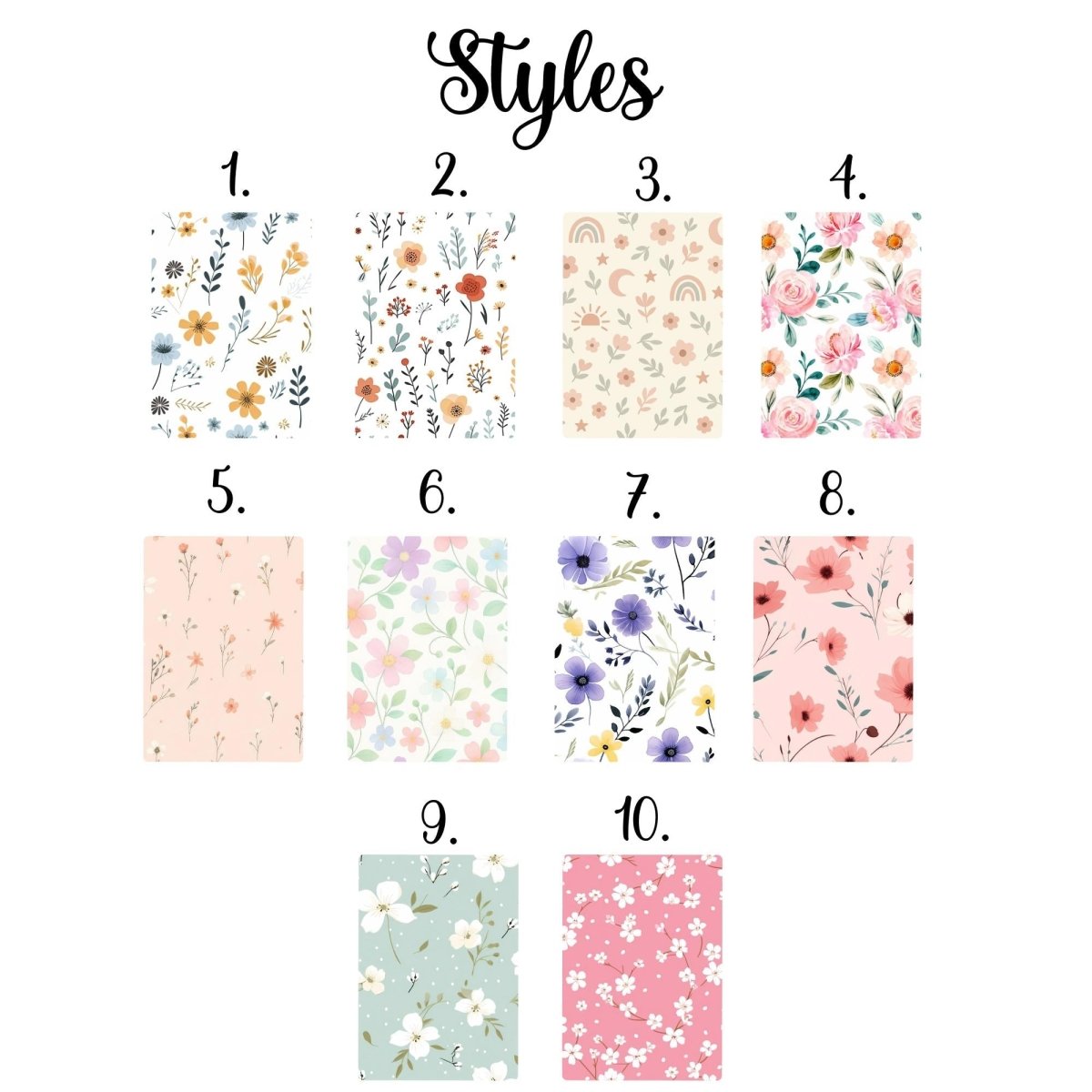 Custom Floral eReader Skin – Personalized Front & Back Vinyl Decal for Kindle Kobo – 10 Background Designs - KWL Creations