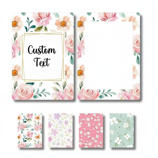 Custom Floral eReader Skin – Personalized Front & Back Vinyl Decal for Kindle Kobo – 10 Background Designs - KWL Creations