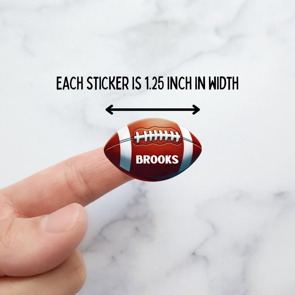 Custom Football Name Sticker Sheet – Set of 15 - KWL Creations