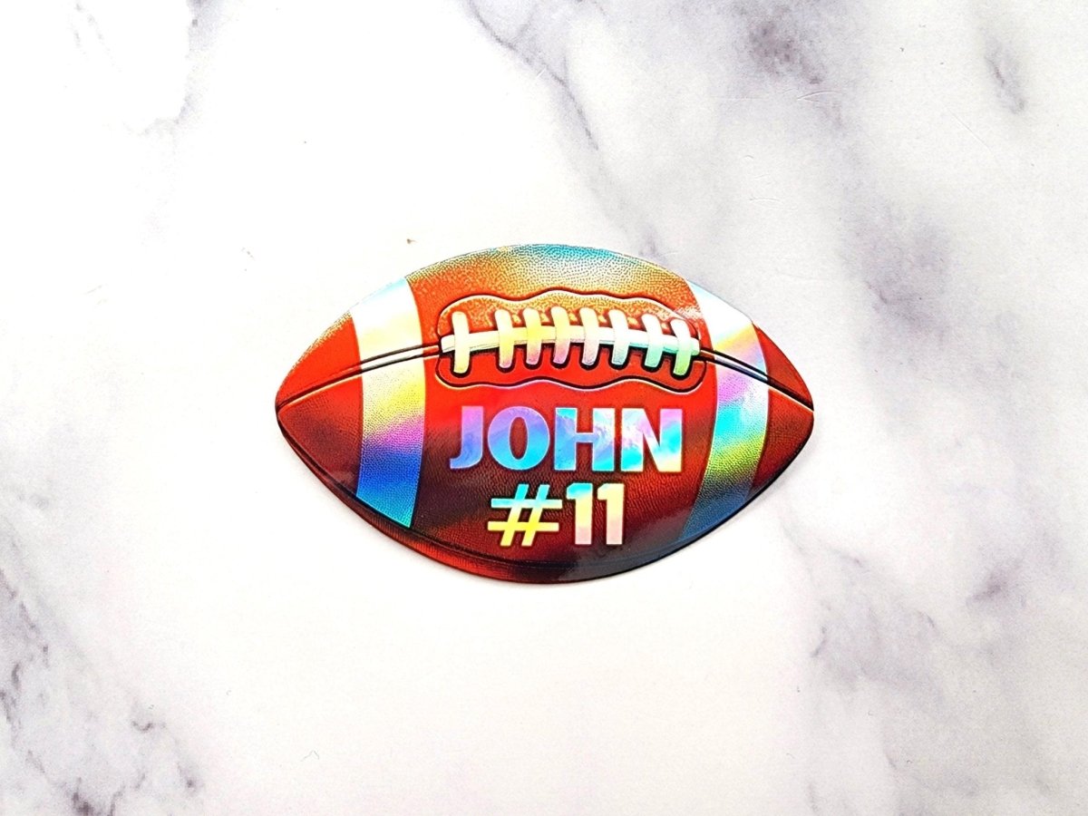 Custom Football Name Sticker Sheet – Set of 15 - KWL Creations